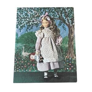 Vintage 1973 Doll Note Card Suzanne Gibson Porcelain Raggedy Style No Envelope
